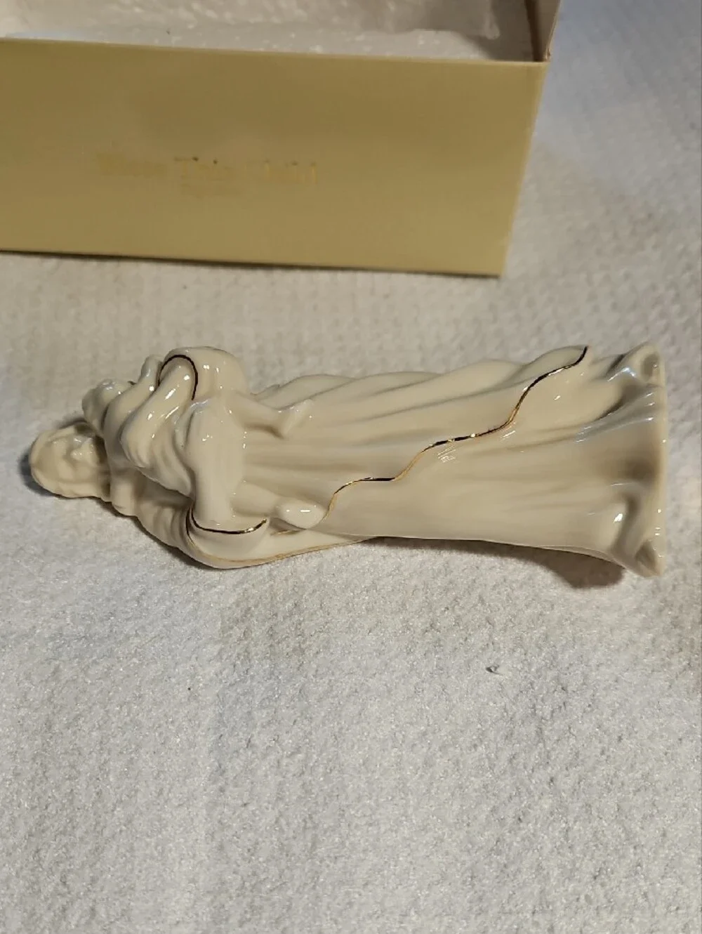 Lenox Cream Porcelain Figurine with Gold Trim 